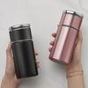 300/400ml 304 Stainless Steel Pocket Thermos,Double Wall Vacuum Insulated Water Bottle with Separate Tea Filter Office Travel