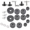 23Pcs Drum Felt Pad Cymbal Kit Non Slip with Base Wing Nuts Washer Percussion Accessories