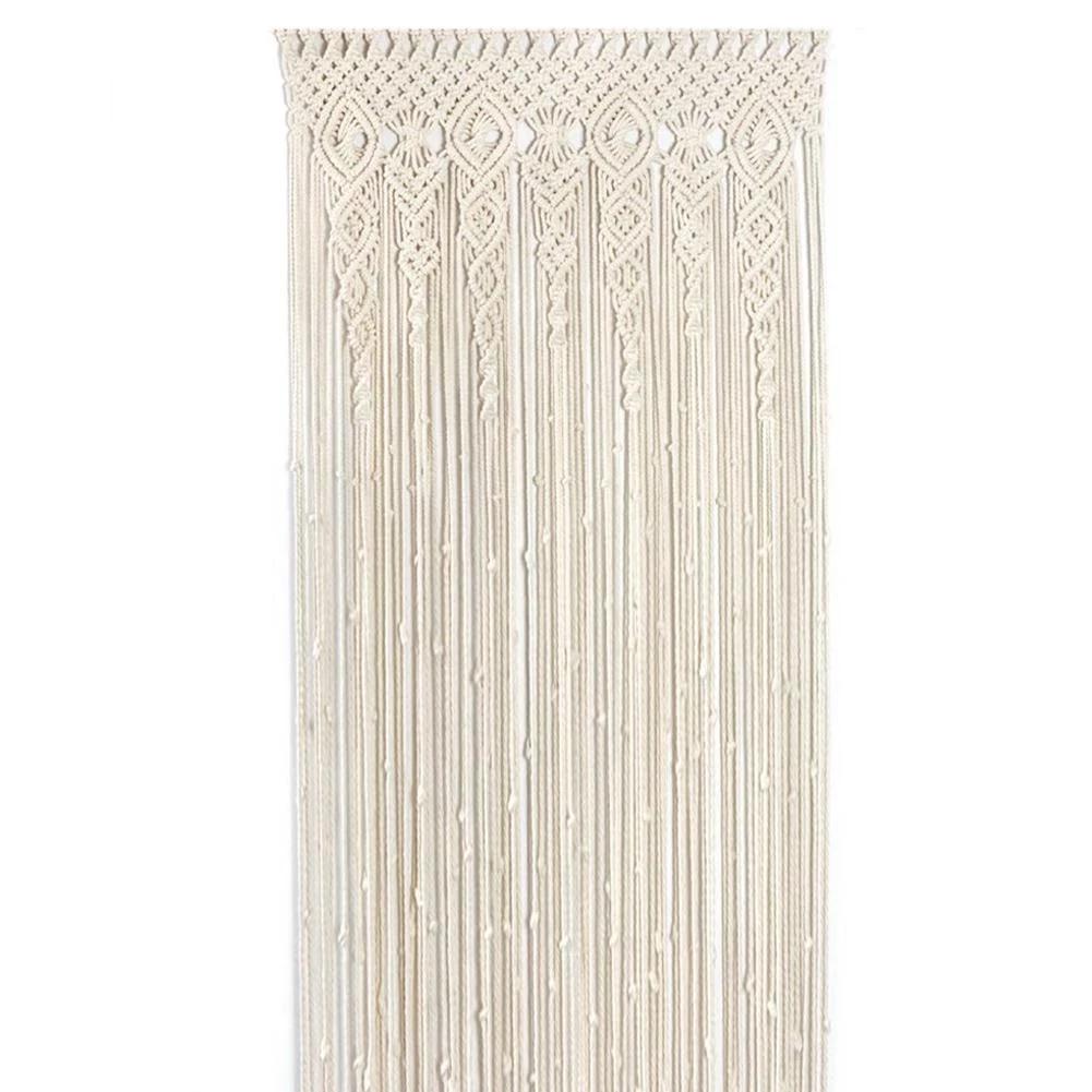Macrame Wall Hanging Tapestry Boho Door Window Woven Hanging Curtain for Apartment Bedroom Living Room Bohemian Wall Decoration