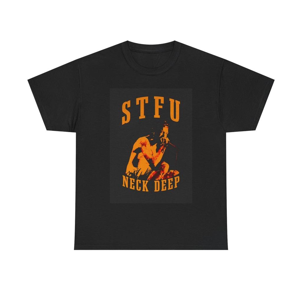 Tričko Neck Deep Punk Rock Grafické Retro STFU Unisex Těžké Bavlněné Tričko