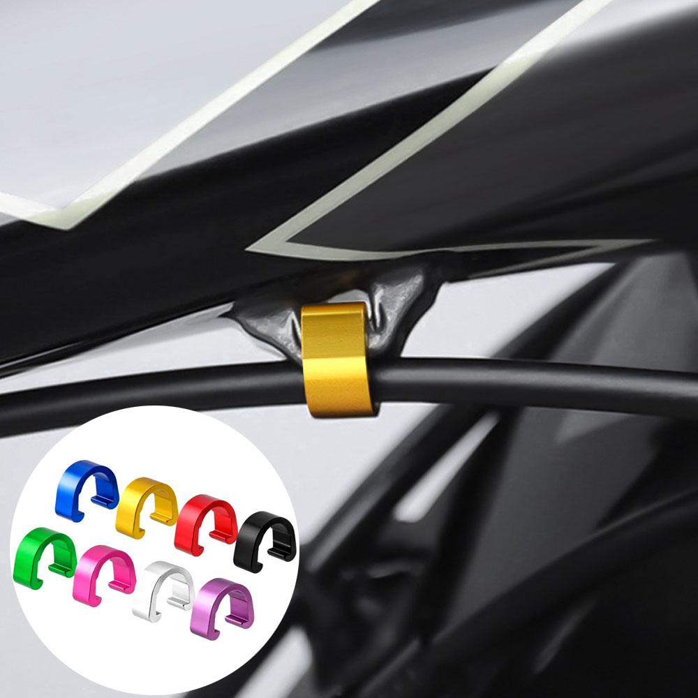 10Pcs MTB Bike Brake Cable/Derailleur Line Case Aluminum Alloy C-Shape Buckle Clasps Bicycle C Clips Outdoor Cycling Parts