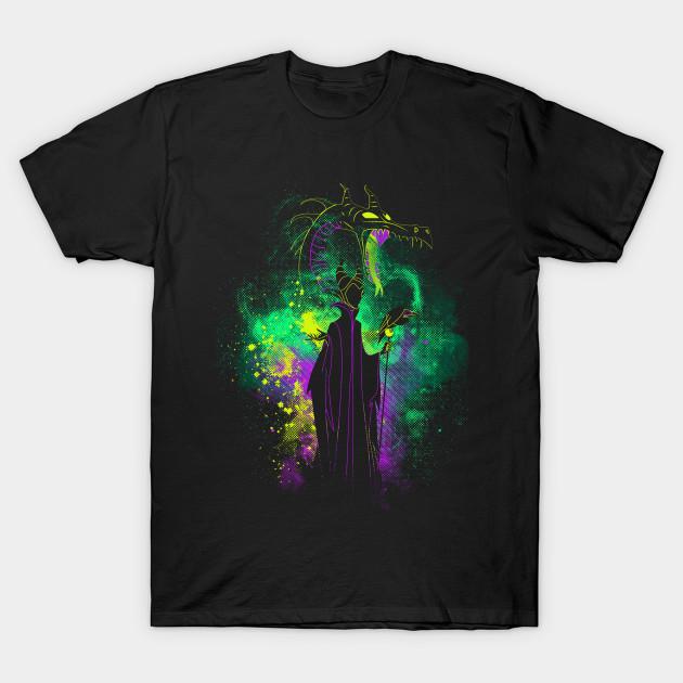 Men Black Print T-shirt Maleficent Art No-Cut Transfer Paper Print Cotton Tshirt 3XL чёрный
