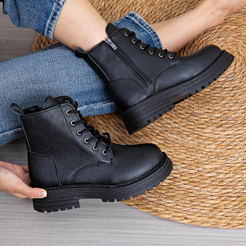 Women's Desert BootsNew Autumn and Winter Yellow Boots British Style High-top Women's Shoes Outdoor Mid-top Work Boots