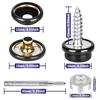 150Pcs/Set Snap Fastener Button Screw Studs Kit for Boat Cover Tent Marine Grade Snap Fastener Stainless Steel Snap Buttons