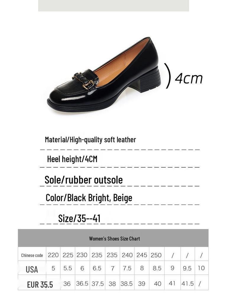 Damskie wsuwane płaskie buty na grubym obcasie - Kwadratowy nosek, Niskie wycięcie, Oddychające, Super miękka podeszwa, Wygodne