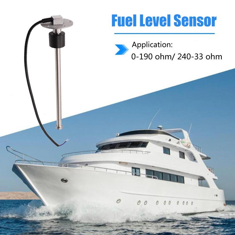 52MM Fuel Level Gauge With 0-190 Ohm Fuel Level Sensor 100-500mm Fit For Car Boat Marine Yacht Fuel level indicator 9-32V
