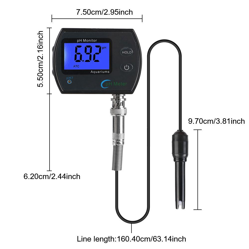 PH Meter EU plug Online pH monitor Acidometer Professional Accurate for Aquarium Multi-parameter Water Quality Monitor