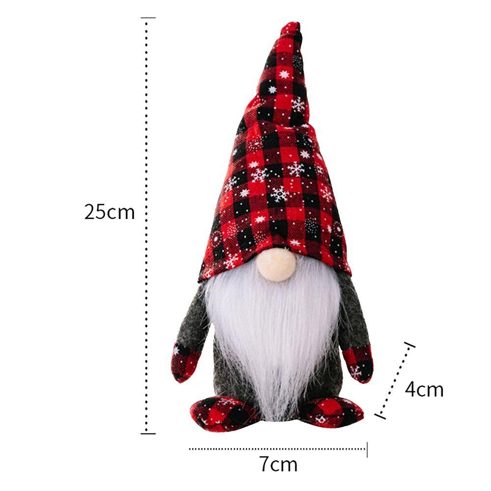 Cute Faceless Gnome Ornaments Plush Christmas Rudolf Doll  Hotel Office Decor