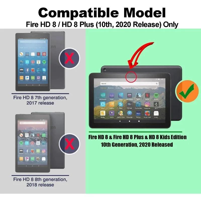 New  Tablet Case for All New Fire HD 8 Fire HD 8 Plus Only Compatible with 8" 10 Generation 2020 Release