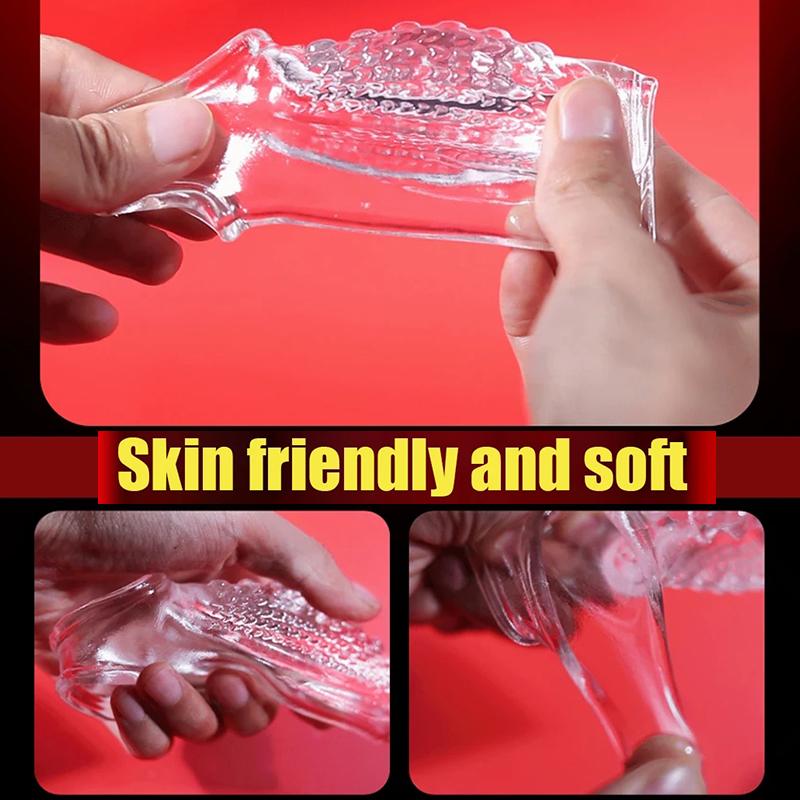Penis Enlargement Sex Toys For Men Cock Ring Stretcher Extender Sleeve Reusable Adults Products Erotic Couple Tool