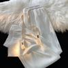 Ice Silk Wide-leg Pants Men's Summer Thin Straight Loose Large Size Casual Trousers Draped Floor Pants