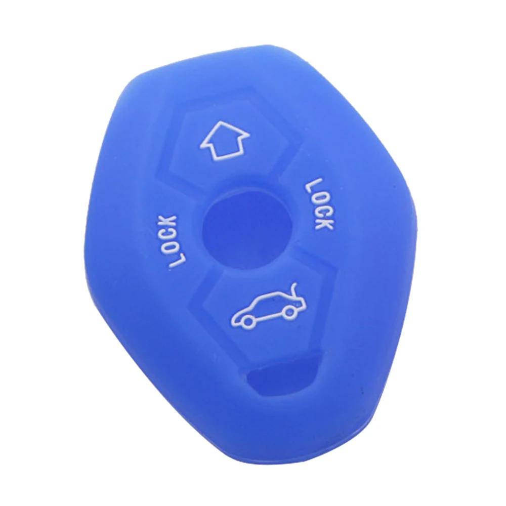 Key Case for BMW X3 X5 Z3 Z4 3 5 7 Series E38 E39 E46 E83 1998-2005 Silicone Key Remote Case Cover Fob Protective