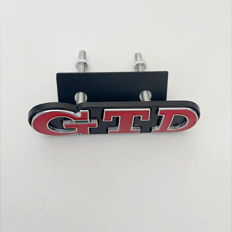 RUNTB1 3D Metal Front Grille GTD Logo Emblem Rear Trunk Badge Stickers For Volkswagen VW Golf 2 4 5 6 7 R MK2 MK3 MK4 Car Accessories