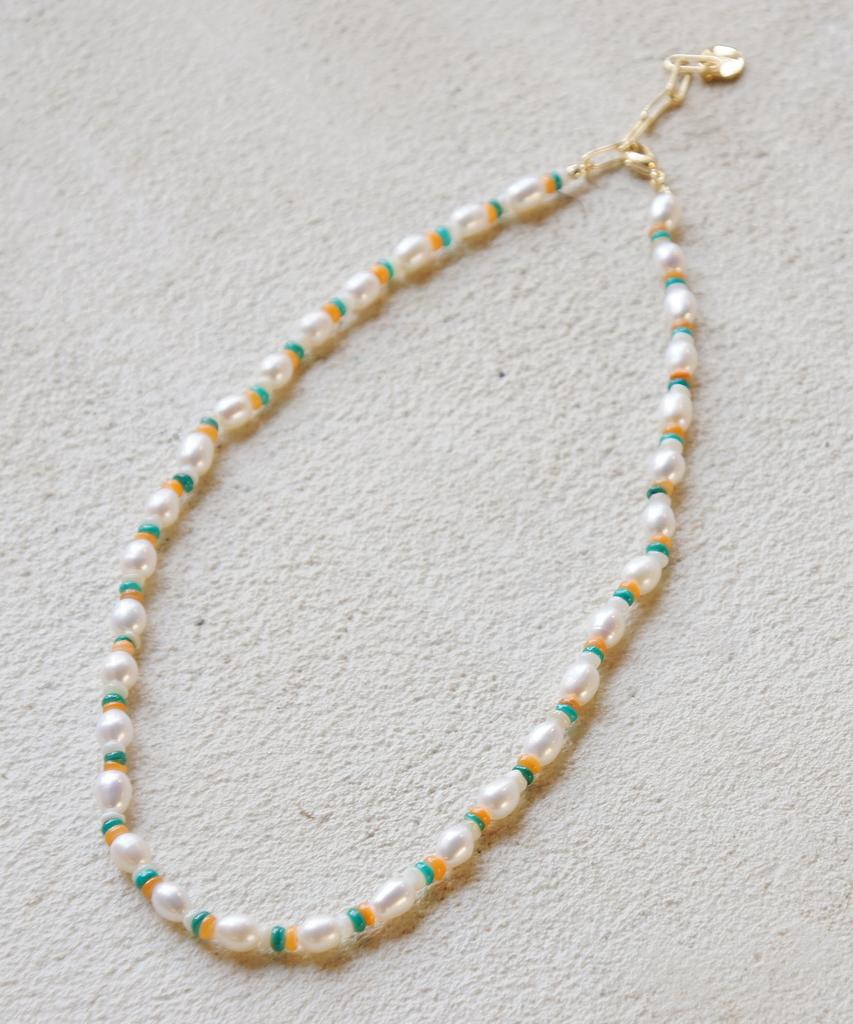 Treaju Triple Combi Color Pearl Necklace