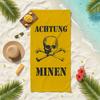 Achtung Minen Metal Signs Towel Soft Pool Gift For Travel Gym Shower Camping Quick Dry Sports Beach Towels