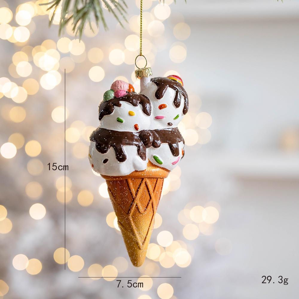 6Pcs Cute Christmas Tree Hanging Decorations Gingerbread-Themed Cookie Ornaments Christmas Kitchen Decor Home New Year 2025