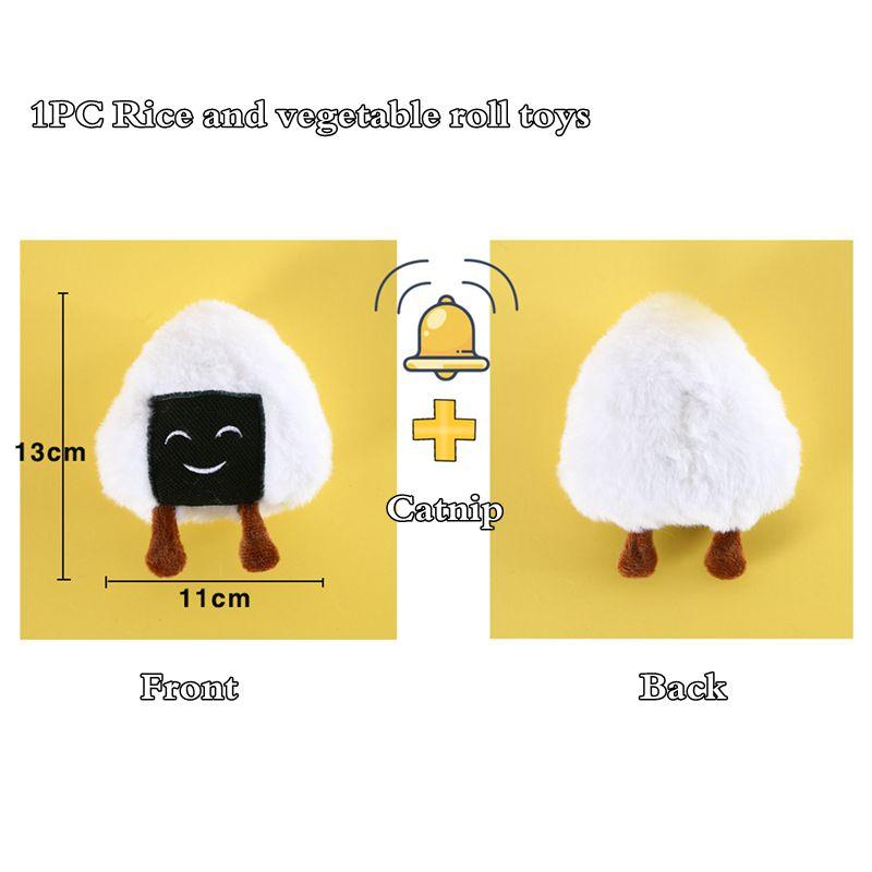 

Pet Toy Cat Plush Toy Cat Squeaky Toy with Catnip Kitten Toys Built-in Bell to Make Sounds Cute Interactive Pet Toy Cat Supplies