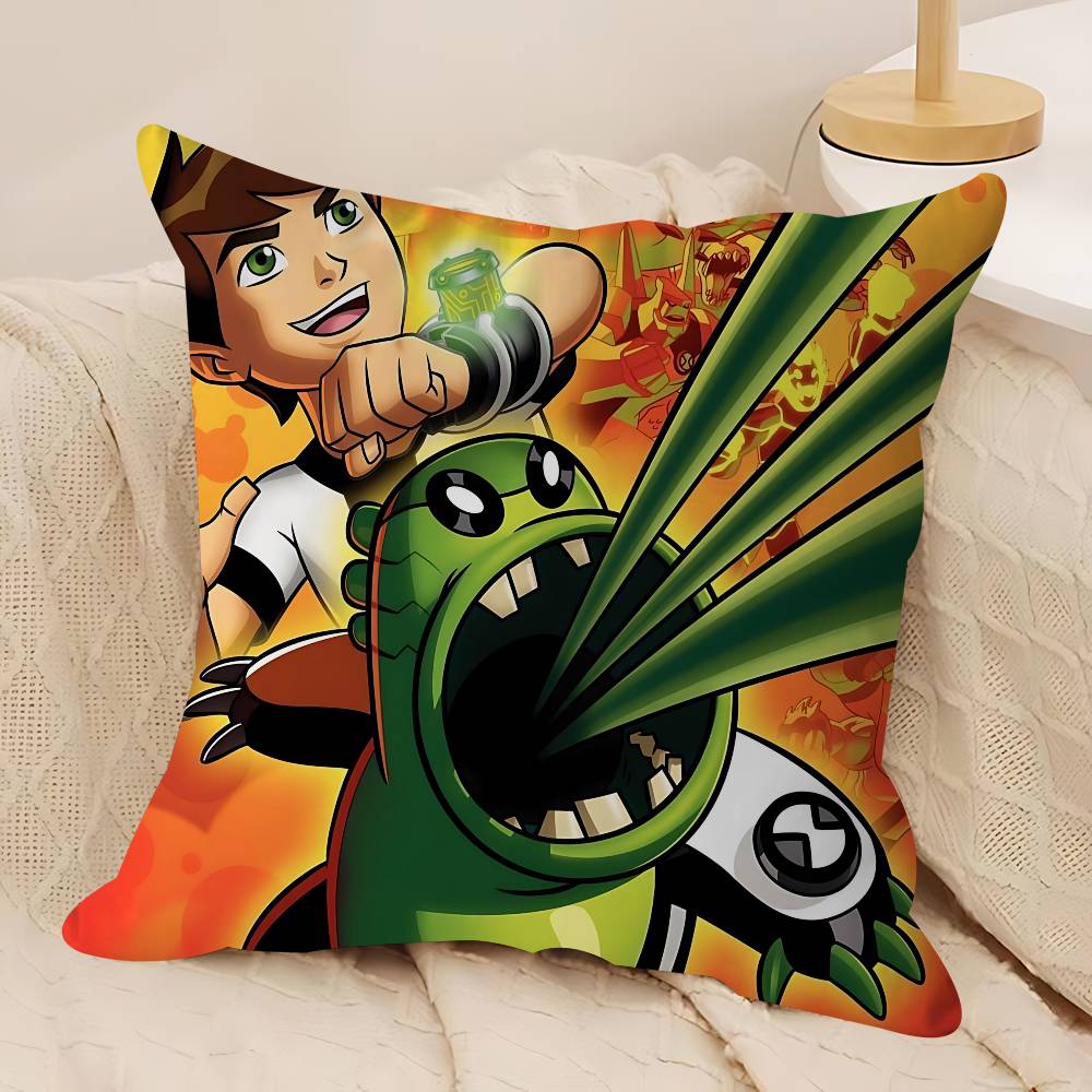 B-Ben10 Animiertes Kissen Anime Kissen Sofa Bett Kopfkissenbezug Kissenbezug 45x45 Cm Mode