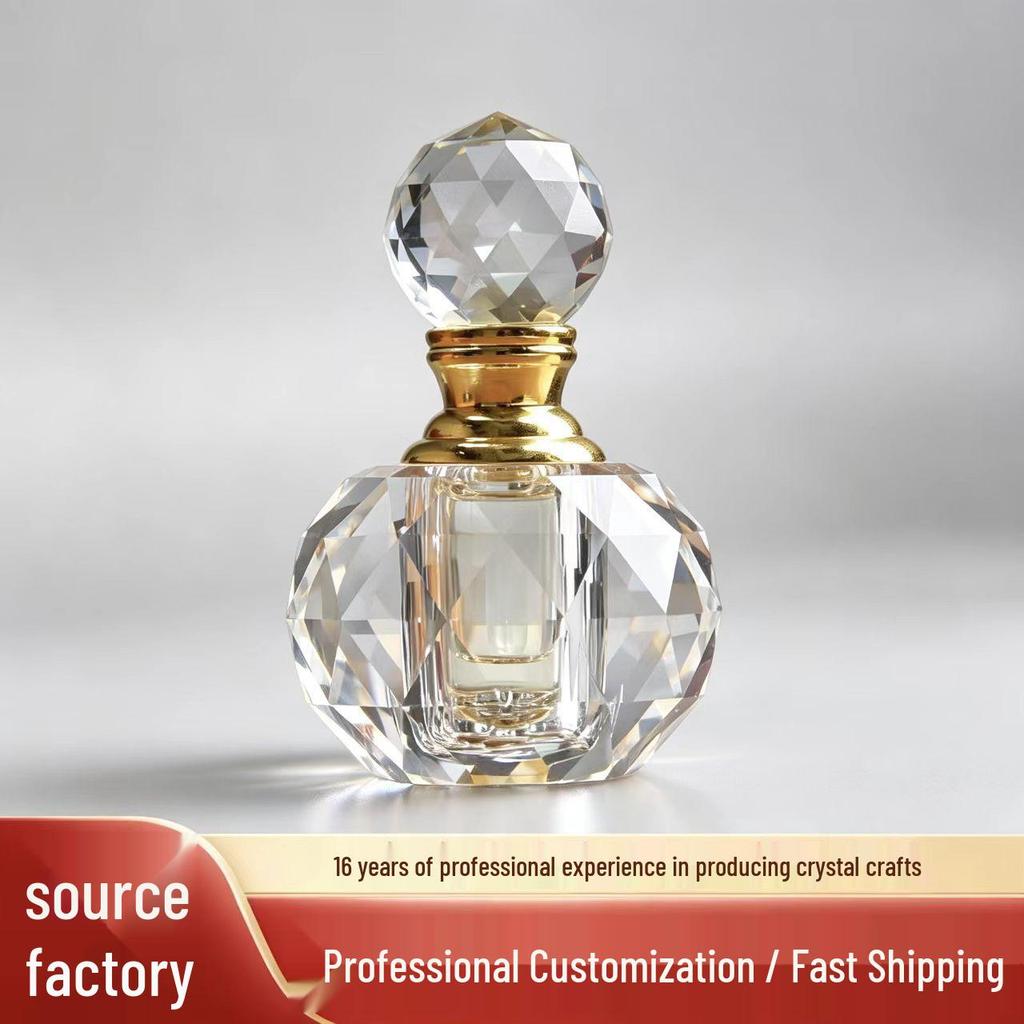 Crystal Agarwood Essential Oil Decanter 1ml - High-End, Small Capacity Perfume Bottle – Advanced, Elegant & Empty.