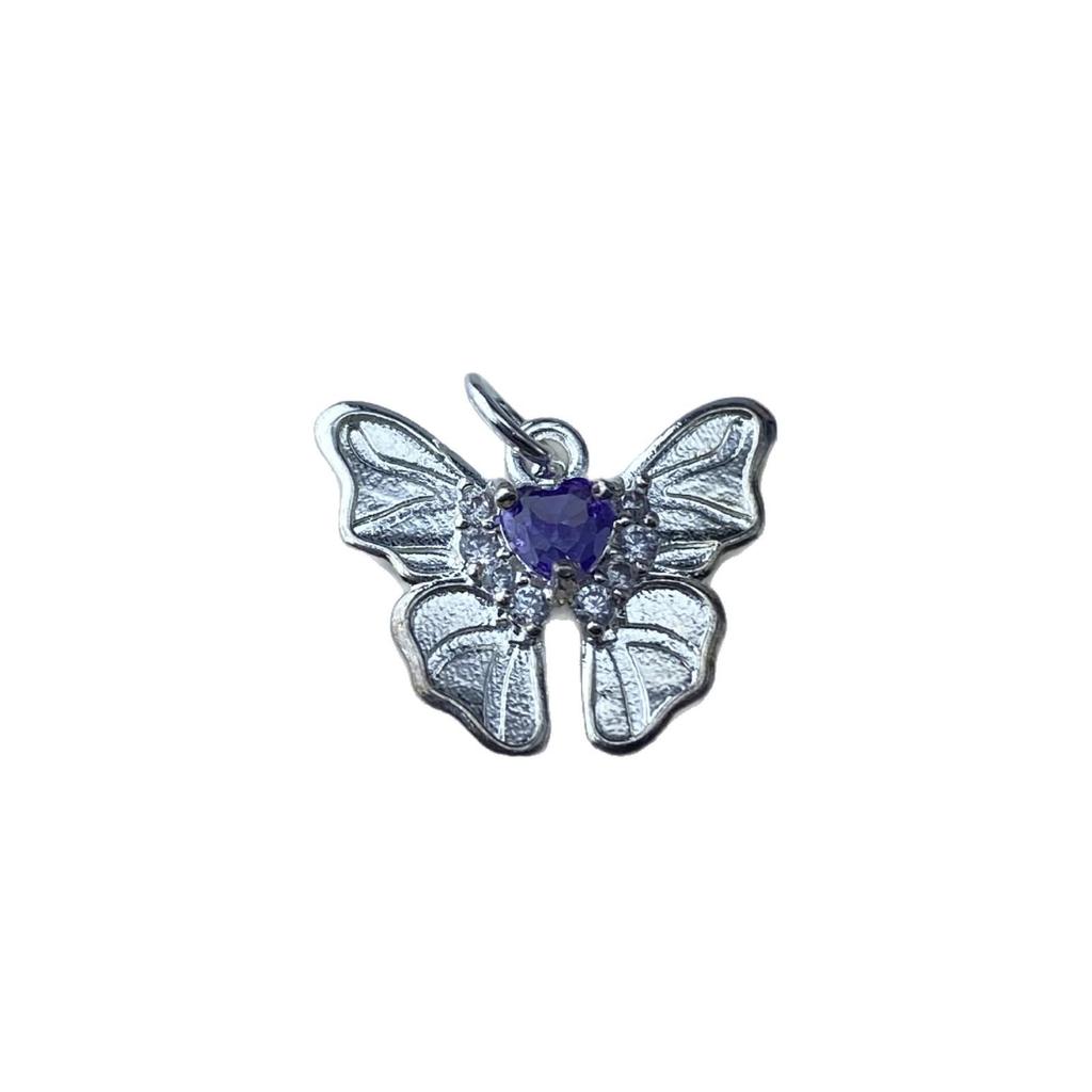 Rhinestone Butterfly Pendant Beads - DIY Jewelry Making Accessories