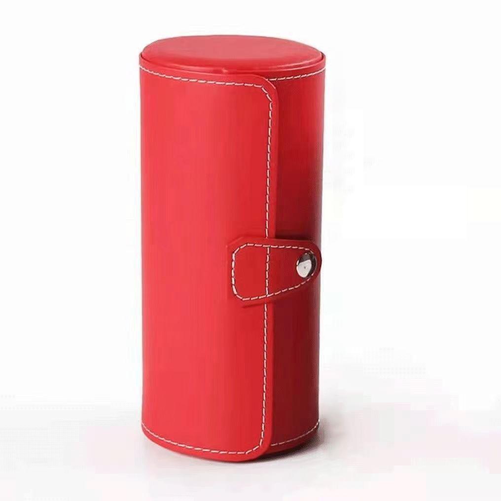 

Коробка для хранения часов, дорожная шкатулка из искусственной кожи, 3 сетки, держатель для наручных часов, подарочный кейс для хранения ювелирных изделий красный