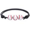 Customized Sports Bracelet - Wax Cord Woven: Basketball, Baseball, Tennis, Rugby, and Football Wristband Jewelry