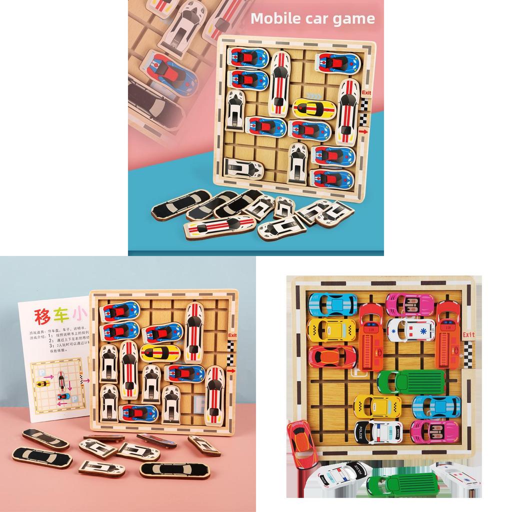 Wooden Car Parking Puzzle Toy For Kids Development And Parent Child Game