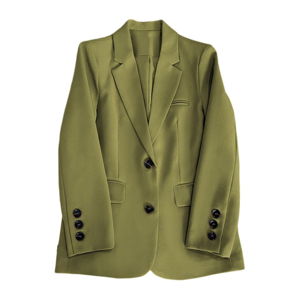 Women Fashion Long Sleeve Single Button Jackets Elegant  Lady Business Casual Blazers