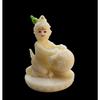 Makhan Krishna Ivory Finish | Krishna Idol for Home Decor| Laddu Gopal Murti for Gifting | Small Krishna Statue for Office Desk | Makhan Chor Idol