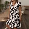 Women's Fashion Summer Casual Short Sleeve Floral Print Dresses