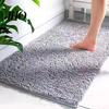 Anti-slip Bathroom Rug Mat Anti-Slip Quick Absorbent Quick-Drying Bath Chenille Solid Color Long Hair Multipurpose Bedroom Sink Kitchen Carpet Floor