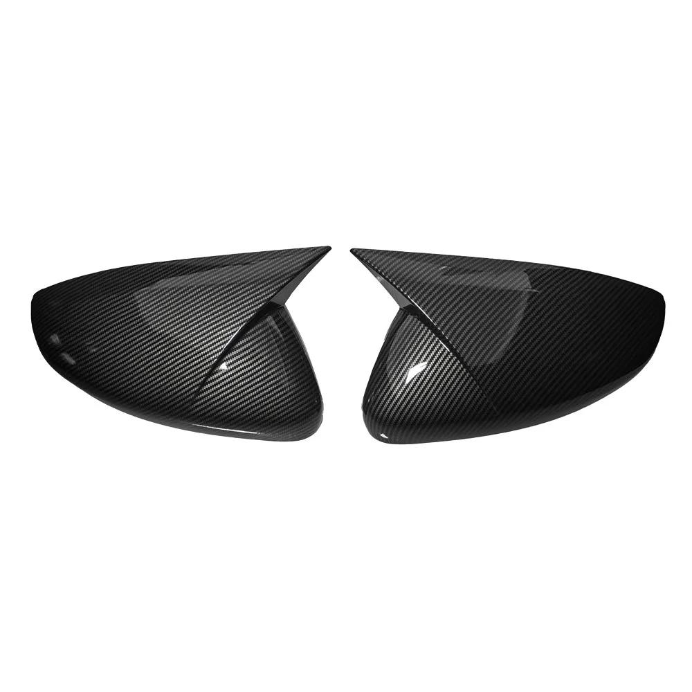 For Peugeot 208 2008 2012-2018 Citroen C3 2016 To 2020 2x Car Sticker Rearview Side Mirror Cover Wing Cap Exterior Case Trim ABS