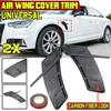2PCS Universial Car Side Air Vent Fender Body Cover Outlet Intake Sticker Spoiler Grille Trim Exterior Accessories Carbon/Black