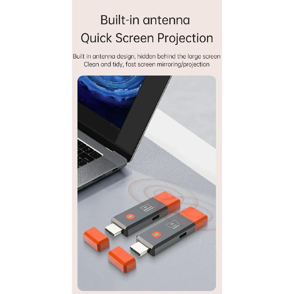 Wireless HDMI-Compatible Video Transmitter and Receiver Extender kit TV Stick Dongle Adapter For PC Camera Laptop To Monitor TV