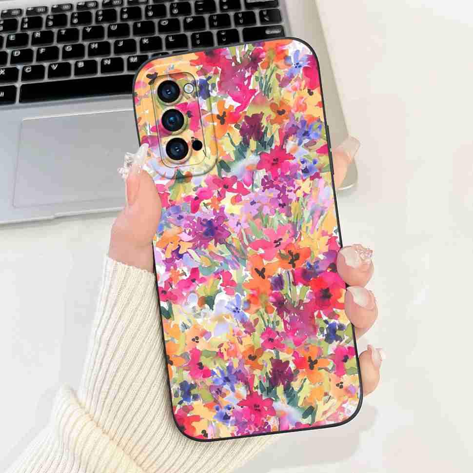 Für Oppo Reno4 Pro 5G Hülle CPH2089 Luxus Kunst Bemaltes Cover Für Oppo Reno4 Reno 4 Pro 5G Handyhülle Schutzhülle Weiche Abdeckung