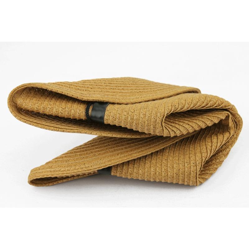 Pánský westernový outdoorový kovbojský klobouk skládací pásek pánský slaměný plážový stín všestranný jazzový klobouk 72