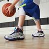 Li Ning Comfortable Non-Slip Shock Absorbing Wear-Resistant High-Top Basketball Shoes Kids sneakers Dark-Blue YKBS086-7