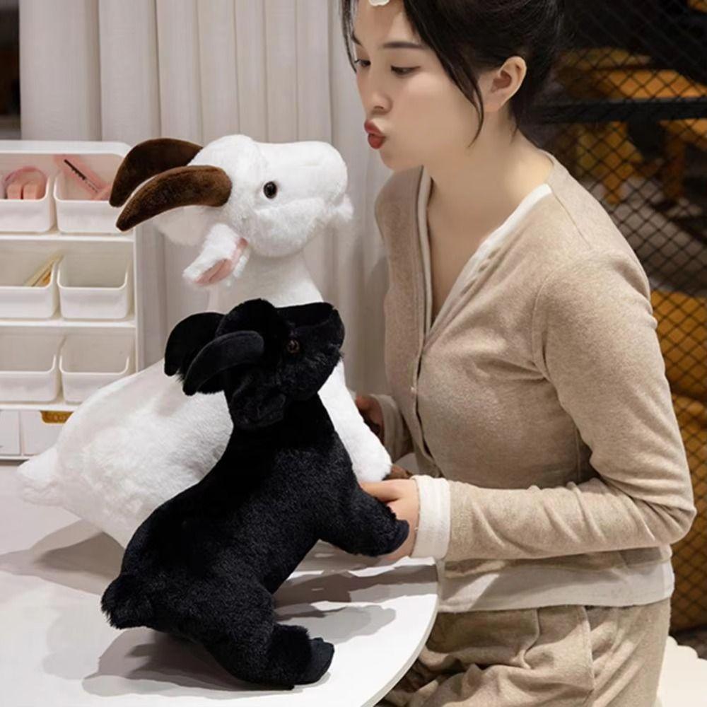 30/40cm Baby Goat Plush Doll Cute Animal Horned Sheep Plush Toys Simulation Doll Children