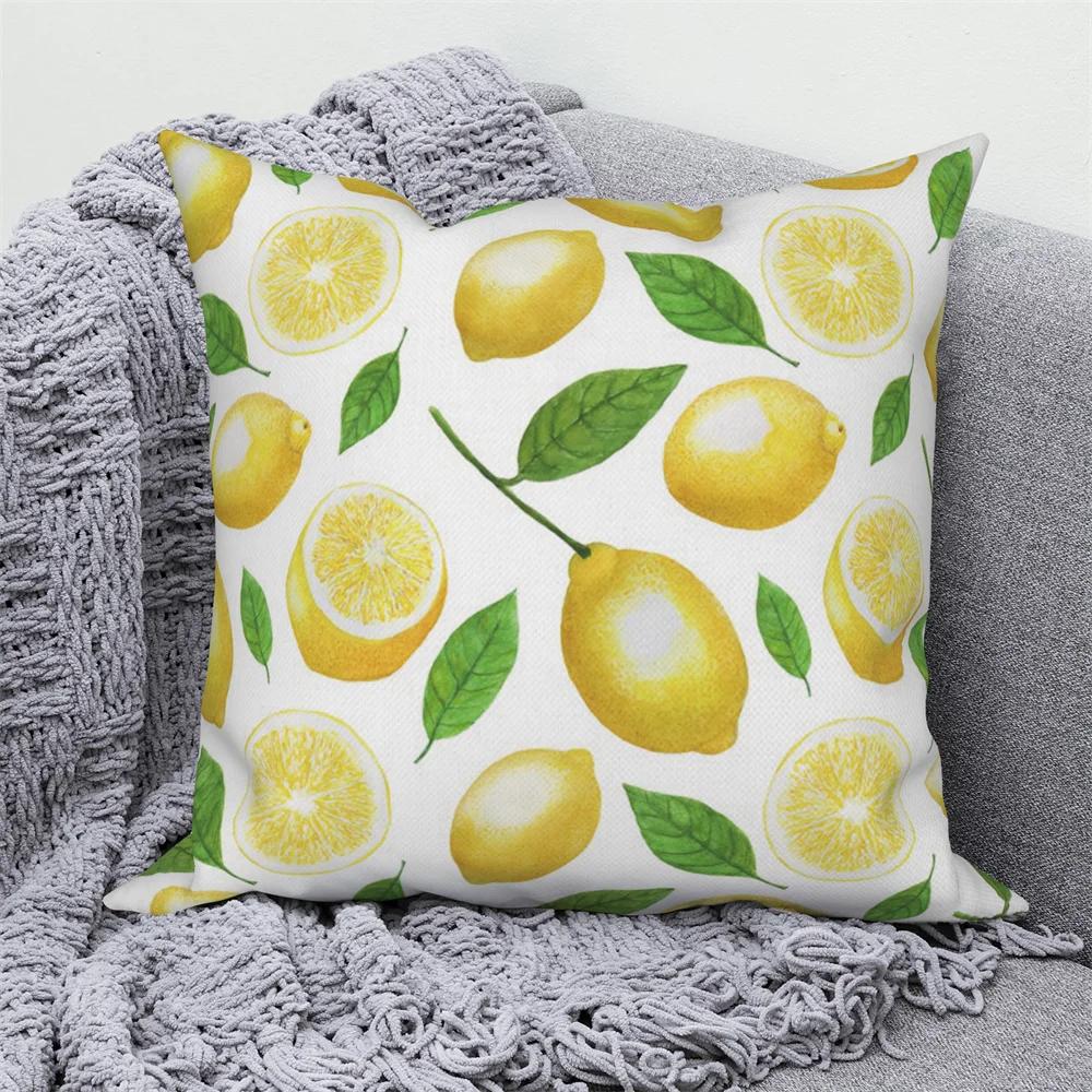 Fruit Print Pillowcase  Summer Home Decor Cushion Cover Sofa Car  Throw