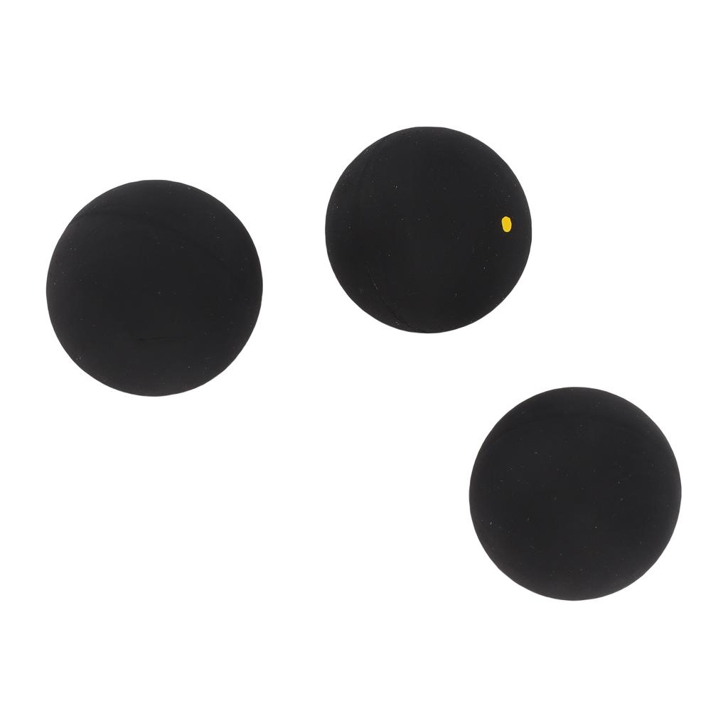 3Pcs Squash Ball Combo Set Single Blue Dot Single Yellow Dot Double Yellow Dot for Professional Training Practice