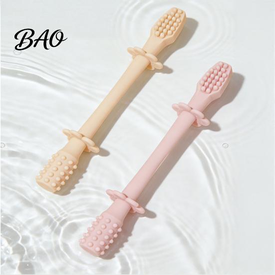 Infant Soothing Chew Toy Baby Silicone Teething Toy, Food-Grade Bite Soother for Gum Seamless One Piece Teether Relief, Anti-Finger Biting Stick,
