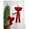 Large bow tie ribbon ornament for Christmas home and For Window hanging decoration crafted with plush velvet fabric