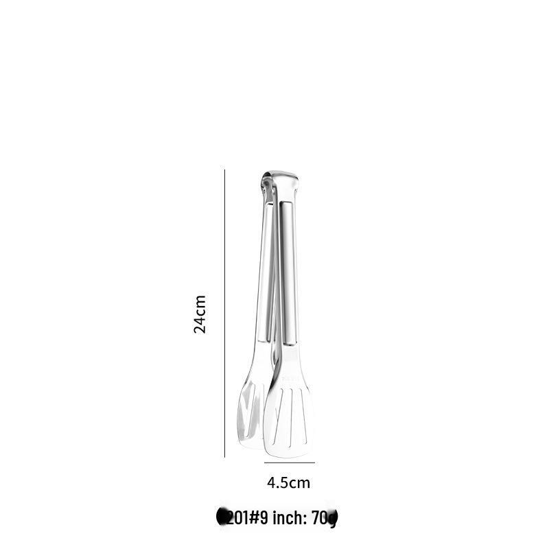 304 Stainless Steel Kitchen Tongs: Thickened Barbecue, Bread, and Steak Tongs