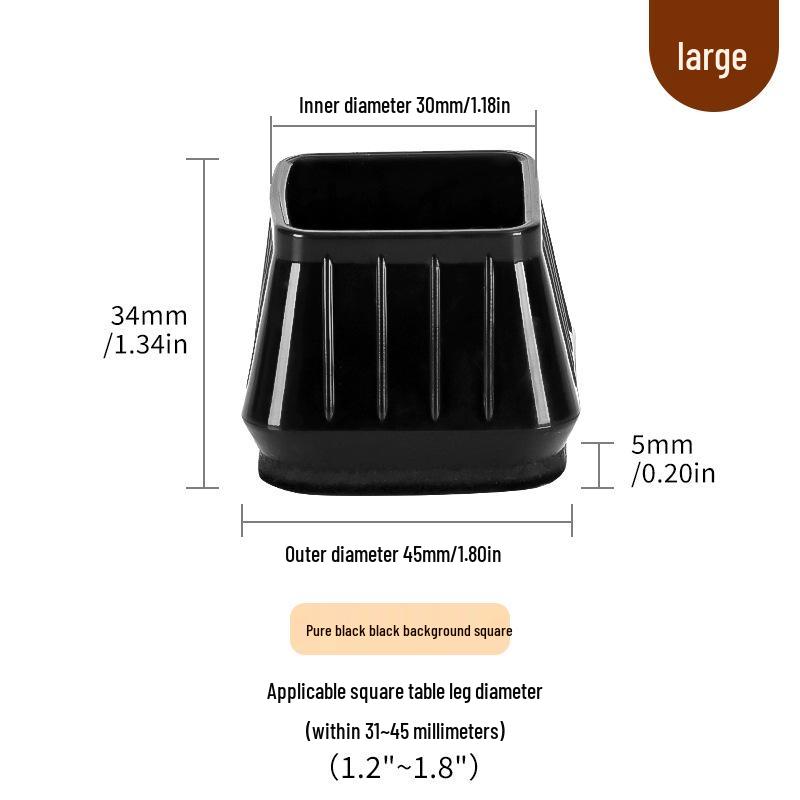 Silicone Chair Leg Covers with Felt Pads - Furniture Protection and Noise Reduction