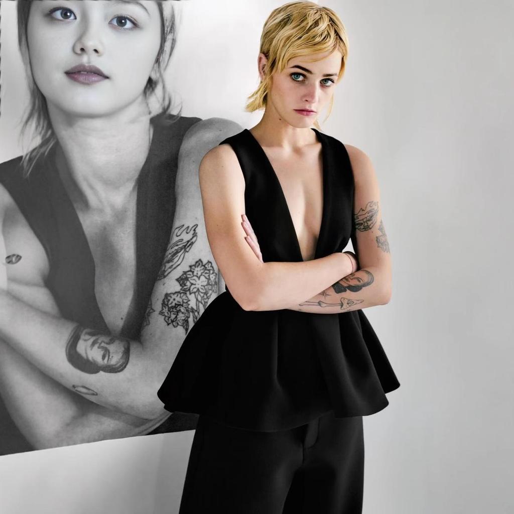 2024 Autumn/Winter Women's Wavy Hem Midi Skirt with Deep V-Neck Cinched Waist Sleeveless Top