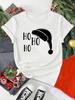 Women Christmas Santa Claus Printed T Shirt Christmas Xmas Gifts Cartoon Top Tshirt Harajuku Fashion New Year T-shirt