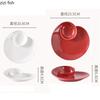Irregular Ceramic Plate Snack Plate Dumpling Dish Dessert Dish Conch Shape Serving Plate Restaurant Molecular Cuisine Tableware