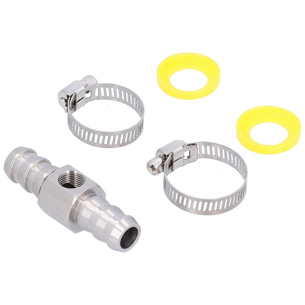 1 2in Fuel Line TFitting 1 827 NPT Port Fuel Pressure Gauge Sensor Adapter Stainless Steel