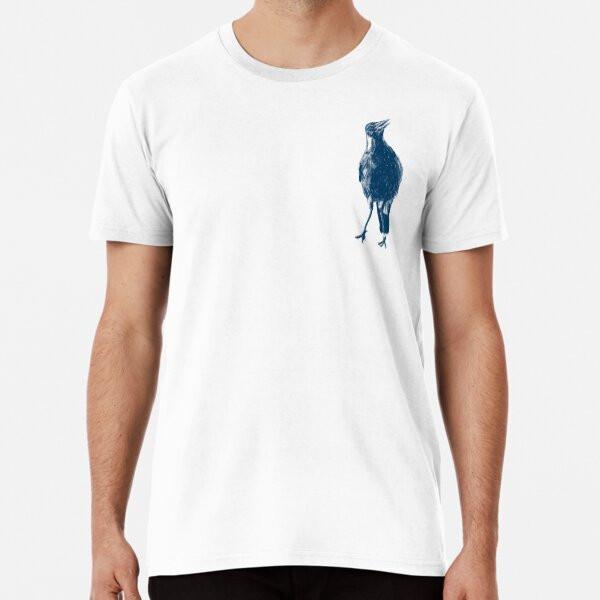 Navy Australian Magpie Drawing TShirt Made in Australia Unisex T-Shirt S