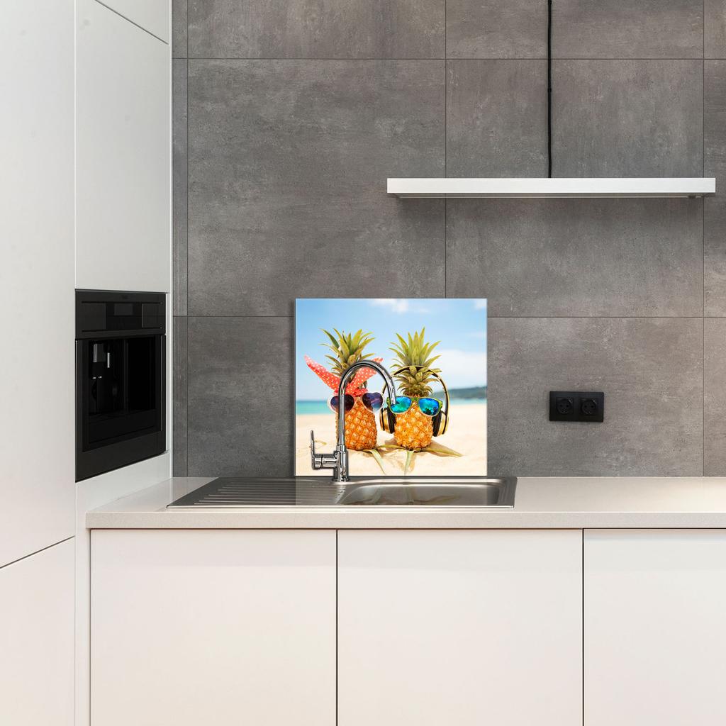 PANEL SZKLANY DO KUCHNI 65x60 Ananas